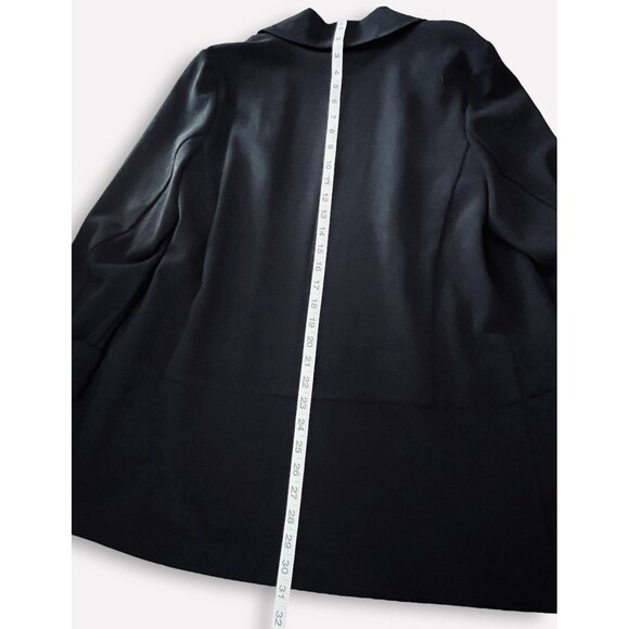 Simply Styled By Sears Solid Black Blazer With Rolled Cuffs Business Casual Sz L - Picture 11 of 13